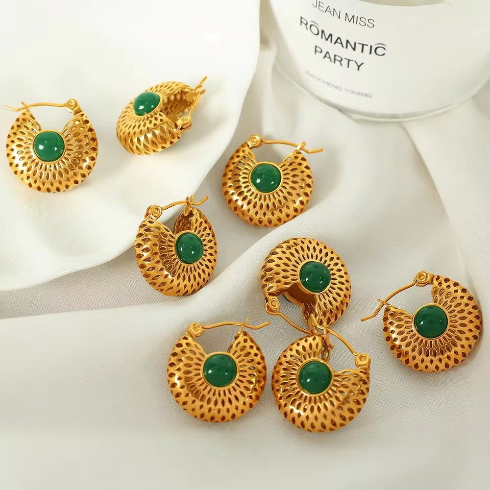 JEWELRY EH202 High Quality Cheap Price Vintage Mausoleum Hollowed Out Gold Earrings Earrings My Store