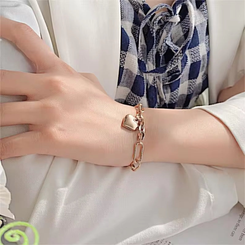 Fashion Jewelry Classic Women'S Stainless Steel Hearts Chain Hip Hop Bracelet for Men My Store