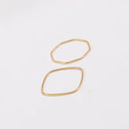 316L Stainless Steel Ins Minimalist Rings Simple PVD Gold Plated Retangular Square Oval Ring My Store
