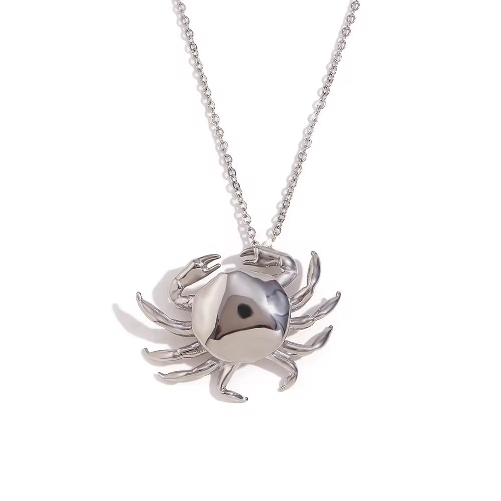 Crab Pendant Necklace 18K Gold Plated Stainless Steel Jewelry Christmas Gift Ideas 2024 My Store