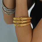 JEWELRY SZ09 New Stretch Snake Bone Bangles Simple Stainless Steel Bangles My Store