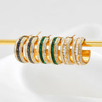 New Ins Designs Minimalist C Shape 18K Gold Plated Zircon Stainless Steel Stud Earrings for Women Jewelry My Store