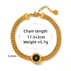 Shell Stainless Steel Charm Gold Cuban Chain Cz Bracelet Bangle Women Trendy Classic Jewelry My Store