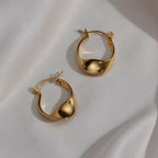 Irregular Hoop Earring 18K Gold Plated Stainless Steel Tarnish Free Wholesale Designer Inspired Earrings My Store