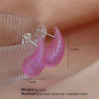 JEWELRY EH133 French Resin Earrings Teardrop Fashion Earrings Wholesale Mixed Colors My Store