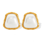 JEWELRY Eh281French Set Pearl Earrings New Square Coloured Beads Earrings Irregular Earrings My Store