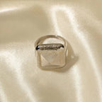 Stainless Steel Silver PVD Plated Geometric Fashion Jewelry Rivet Finger Ring Minimalist Jewelry My Store