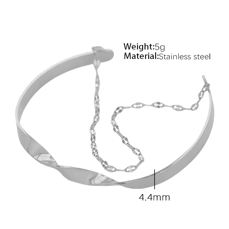 JEWELRY SZ29-35 2024 Fashion Stainless Steel Open Bangle Exaggerated Irregular Bangle My Store