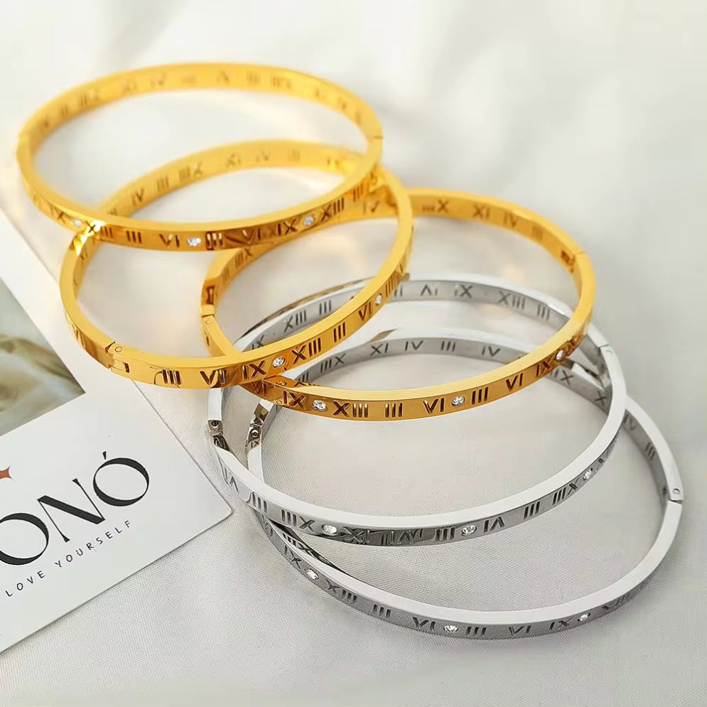 JEWELRY SZ55 Custom Stretch Threaded Stainless Steel Wire Bracelet Wholesale for Men Bangles My Store