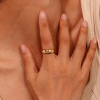 Minimalist 18K Gold Plated Pearl Ring Tarnish Free 316L Stainless Steel Rings Women Jewelry My Store