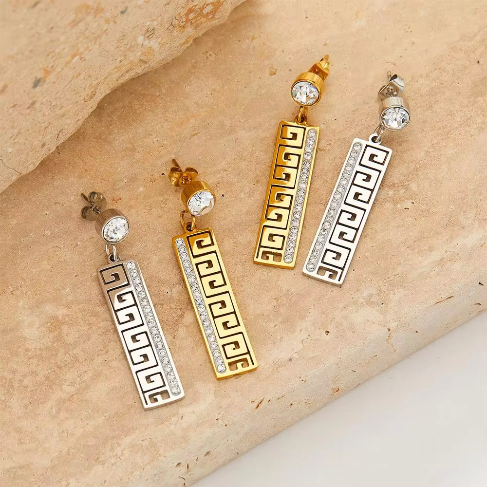 Fashion PVD Gold Plated Stainless Steel Jewelry Women Earring My Store