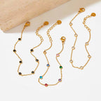 Wholesale Fashion Jewelry Stainless Steel Zircon Beach Anklet Foot Jewelry Stainless Steel Anklet for Women My Store