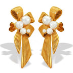 JEWELRY EH263 Fashion Texture Three-Dimensional Oval Earrings Simple Versatile Earrings for Women My Store