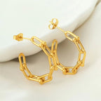 JEWELRY EH218 French Horseshoe Chain Design Earrings C Shaped Earrings Hundred Earrings Women My Store