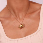 Crab Pendant Necklace 18K Gold Plated Stainless Steel Jewelry Christmas Gift Ideas 2024 My Store