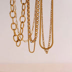 Tarnish Free 18K Gold PVD Plated Jewelry Stainless Steel Herryingbone Chain Necklace My Store