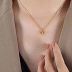 Minimalist Twelve Constellations18K Gold Plated Chain Crystal Charm Zodiac Necklace My Store