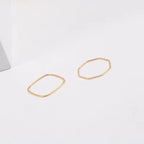 316L Stainless Steel Ins Minimalist Rings Simple PVD Gold Plated Retangular Square Oval Ring My Store