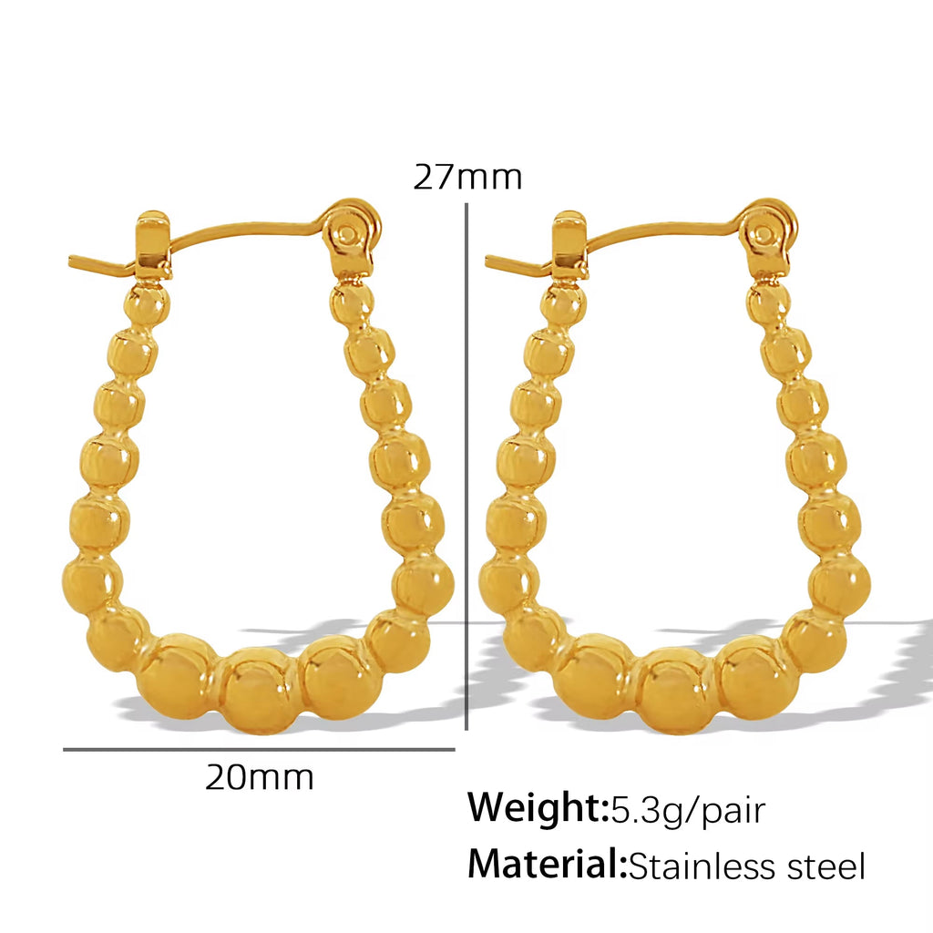 JEWELRY EH170-1 High Fashion Fashion Street Fashion Inverted Triangles Geometric Earrings round Patchwork My Store