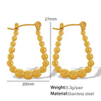 JEWELRY EH170-1 High Fashion Fashion Street Fashion Inverted Triangles Geometric Earrings round Patchwork My Store