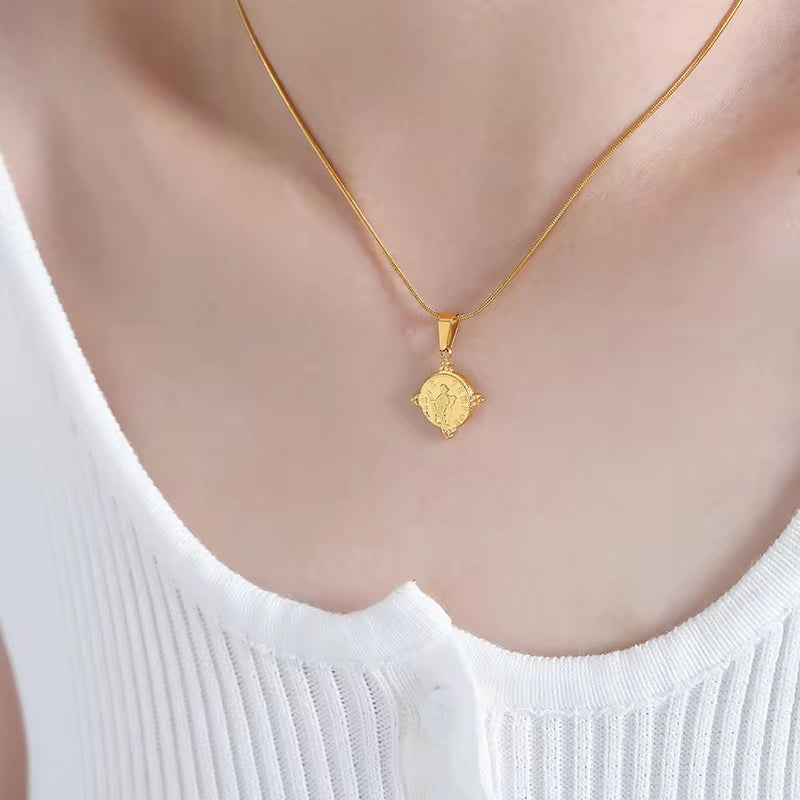 Plated 18K Gold Stainless Steel Ocean Summer Beach Style Jewelry Ocean Animal Seahorse Pendant Necklace My Store