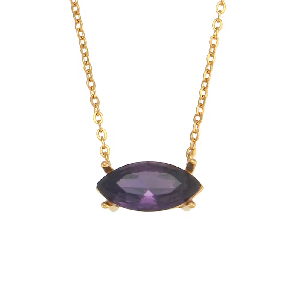 2024 Jewelry Trends Shining Zircon Pendant Necklace Colorful Christmas Jewelry Gift for Women My Store