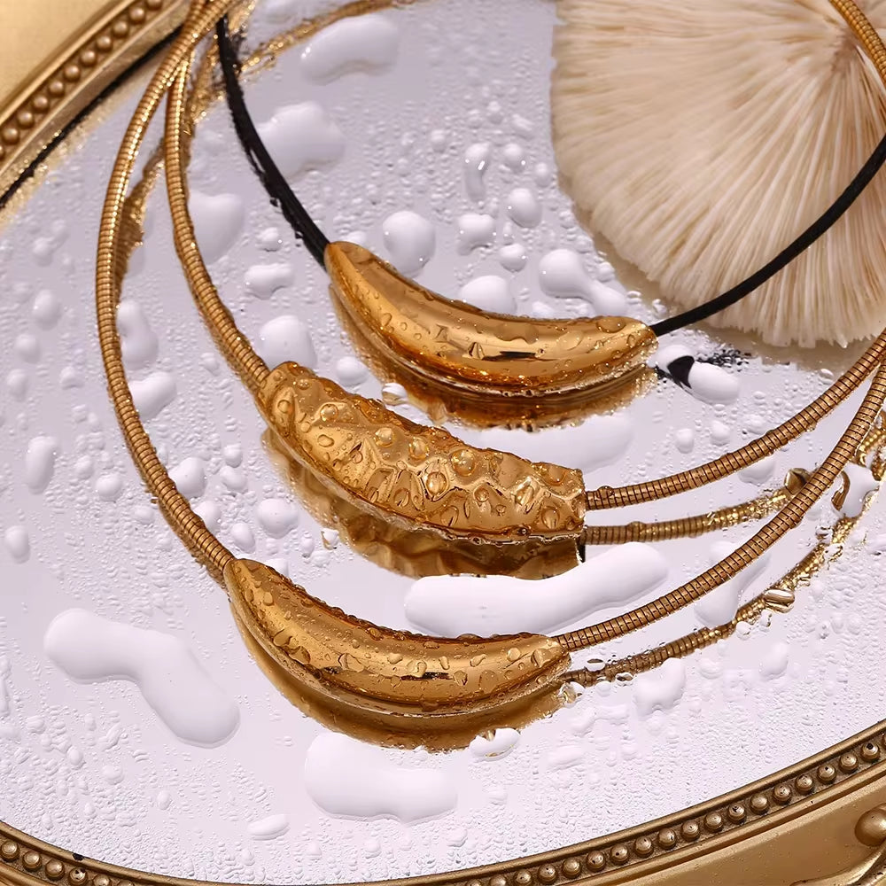 Punk Style Magnetic Choker Necklace 18K Gold Plated Snake Chain Jewelry 316L Stainless Steel Necklace My Store