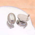 Hot Sales Hollow Oval Stainless Steel Stud Earrings Elegant Women'S Polished Gold Silver Color Ear Jewelry Low MOQ My Store