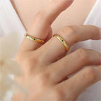 Custom Hip Hop Fashion Jewelry Red Cubic Zircon Rings Gold Silver Plated 316L Stainless Steel for Women Bague CLASSIC My Store