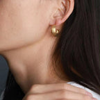 JEWELRY EH03 Factory Supply Hong Kong Style Simple Earrings Unique Striped C-Ring Earrings My Store