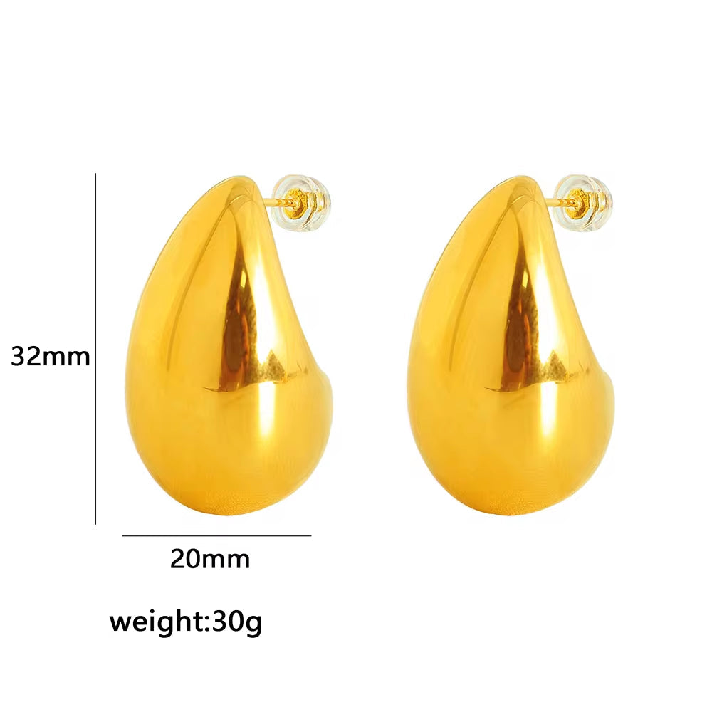 JEWELRY EH33-EH46 New Earrings for Women Water Drop Earrings Stainless Steel Plated 18K Gold My Store