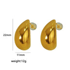 JEWELRY EH33-EH46 New Earrings for Women Water Drop Earrings Stainless Steel Plated 18K Gold My Store