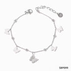 2024 New Design Classic Stainless Steel Gold Plating Bead and Butterfly Chain Necklace Bracelets My Store