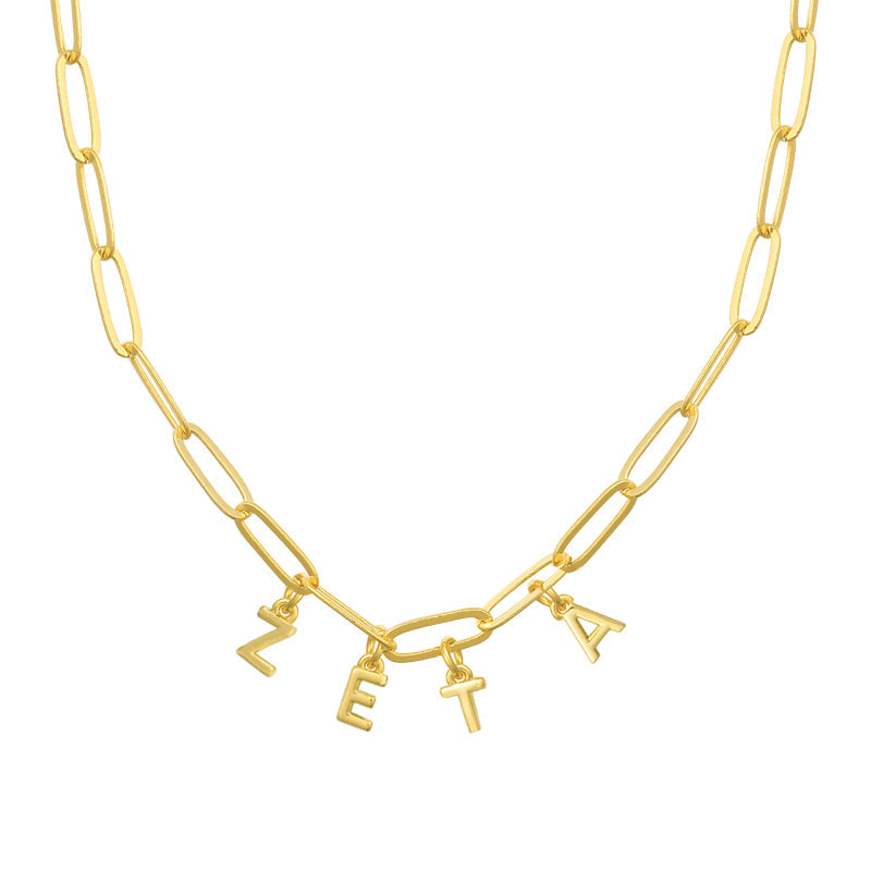 Sorority Custom/Personalized Link Letter Necklace Lee