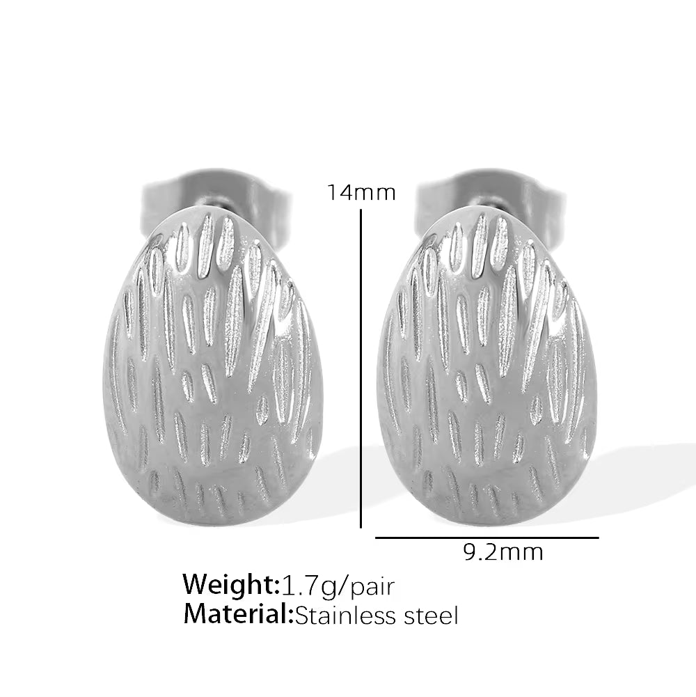 JEWELRY Fashionable Elegant Stainless Steel Metal Earrings Premium Feeling Shell Earrings for Women My Store