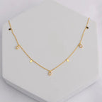 18K Pvd Gold Plated Water Drop Zirconia Dot Triangle Square Pendant Necklace Stainless Steel Tarnish Free Jewelry FJN0171N My Store