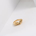 18K Gold Plated Stainless Steel Frog Rings Frog Shape Design Waterproof High Polished Hip Hop Rings for Women My Store