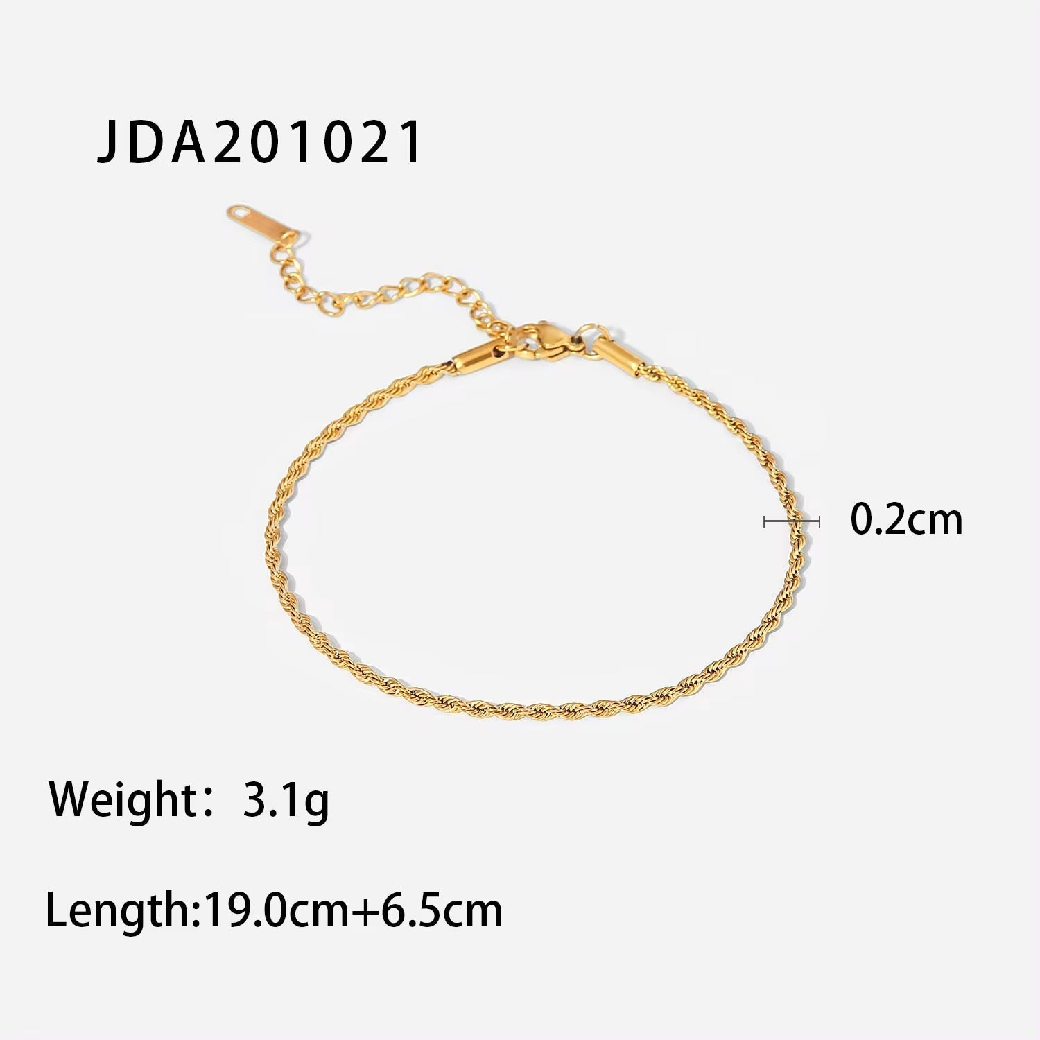 Dainty 18K Gold Plated Stainless Steel Simple Jewelry Gift Waterproof Chain Cross Double Layer Daity Anklet for Women My Store