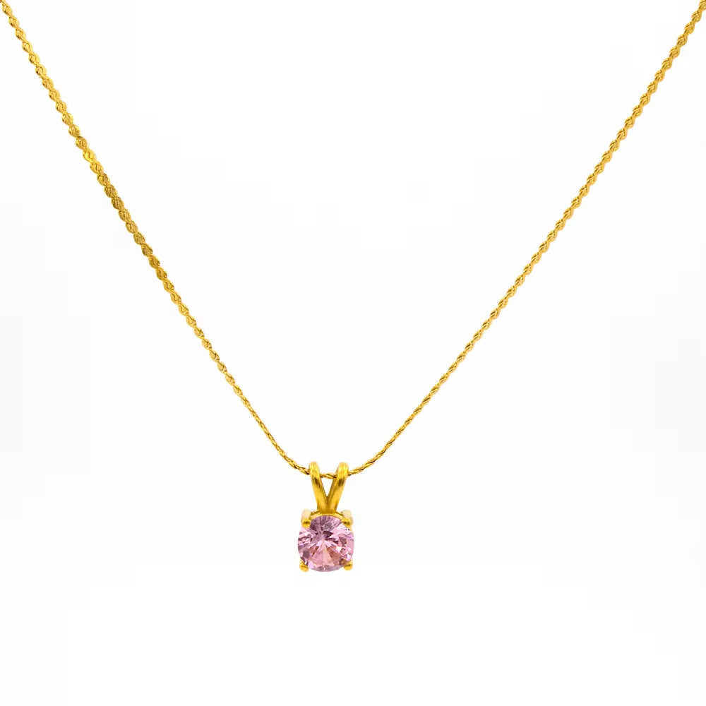 Stainless Steel Birthstone Charm Jewelry China Wholesale 12 Month Colorful Rhinestone Pendant Necklace Pendant My Store