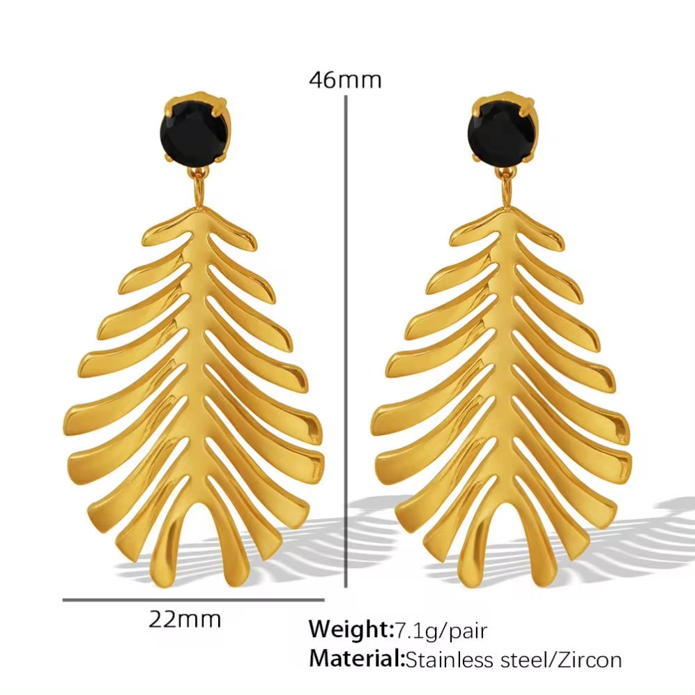 JEWELRY EH210 Premium Sense of Inlaid Zirconia Earrings 2024 New Exquisite Earrings Feathery Korean Version My Store