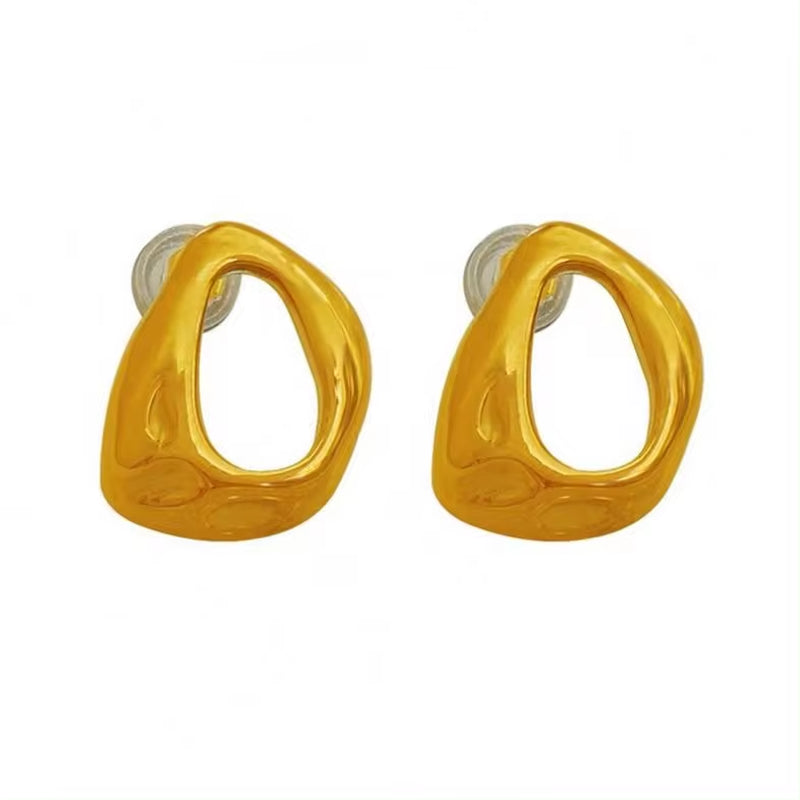 JEWELRY EH79 Korean Version of the Bear Footprint Earrings Stainless Steel Simple Earrings for Women My Store