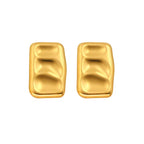 Unique Square High Quality Stainless Steel Pea Pod Earrings Stylish 18K Gold Color Women'S Gift LOW MOQ My Store