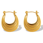 JEWELRY EH191 Wholesale French New Fashion Stainless Steel U-Shaped Earrings Vintage Earrings My Store