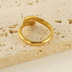 High Quality Vintage Wide Love Hands Embracing Ring Stainless Steel Tarnish Free Hand Hug Open Ring My Store