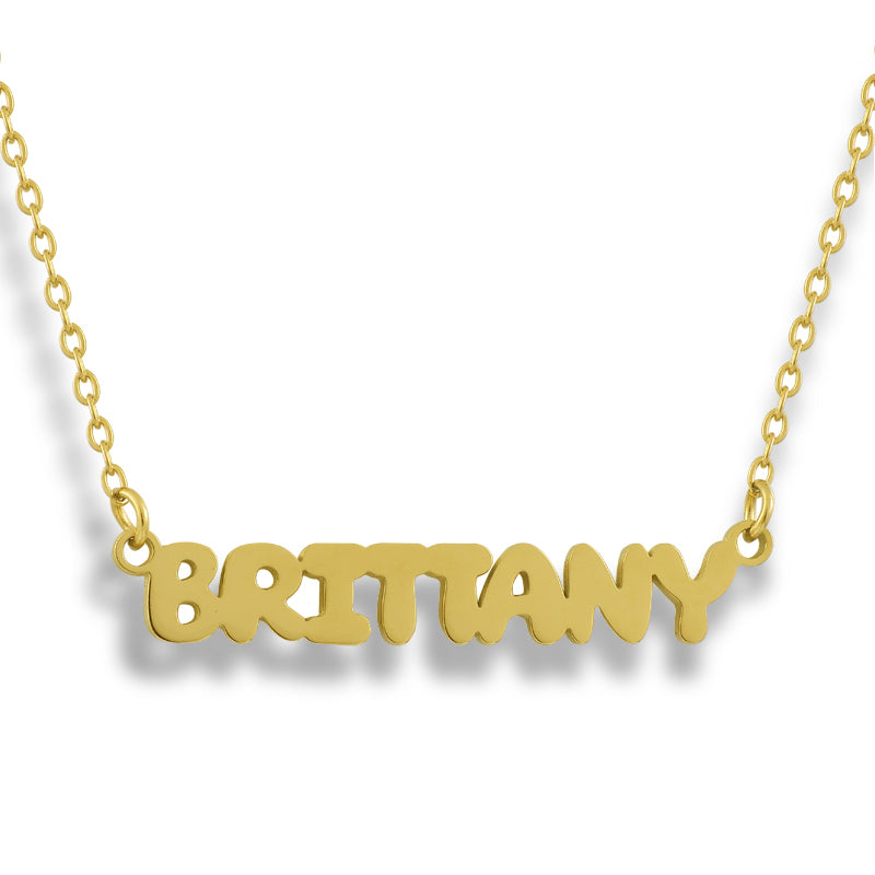 Custom/Personalized Bubble Nameplate Necklace Lee