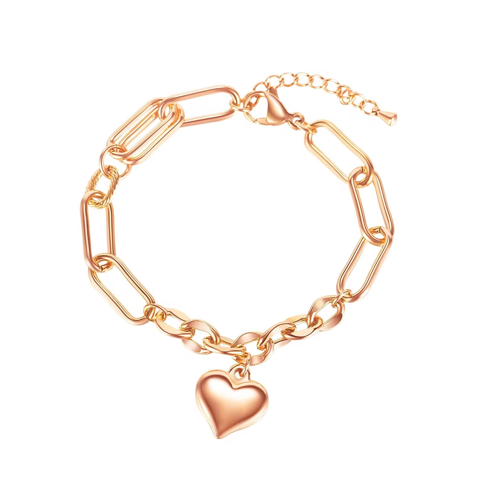 Fashion Jewelry Classic Women'S Stainless Steel Hearts Chain Hip Hop Bracelet for Men My Store