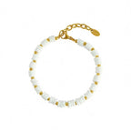 JEWELRY SL07 Natural White Shell Stainless Steel Bracelet White Shell Mother of Pearl Bracelet Fashion Bracelet Jewelry My Store