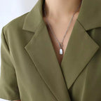 Fashion Jewelry Shell Square Hoop Earrings Gold Plated Stainless Steel Statement Designer Custom Vintage Party Bag CMA My Store