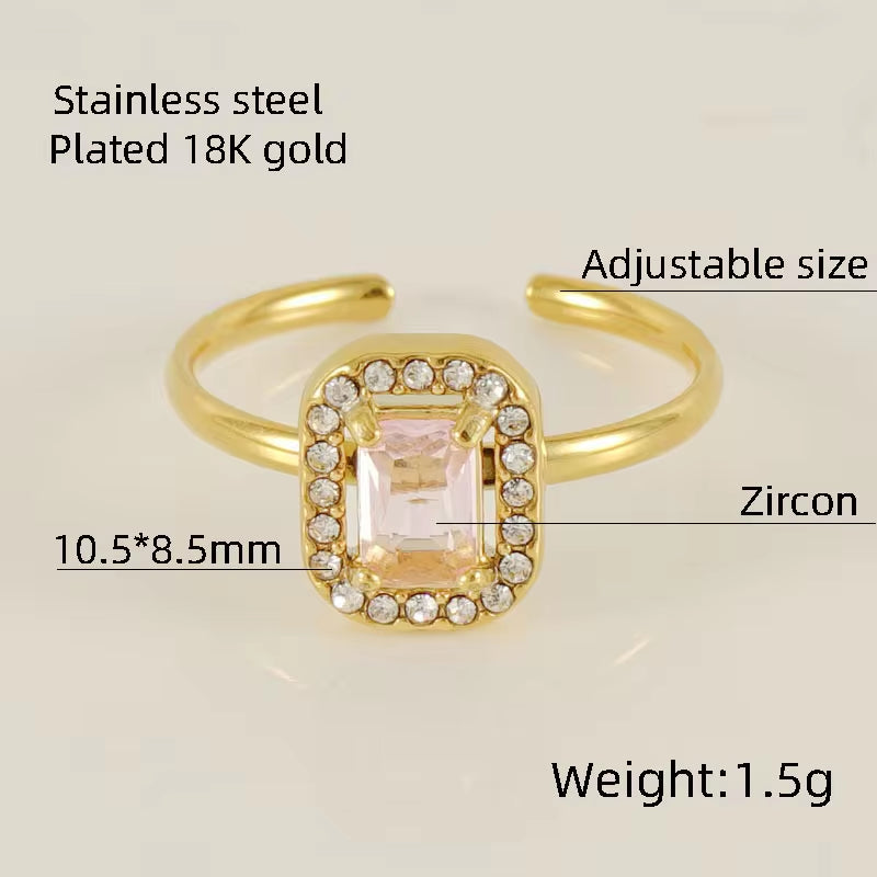 Personality Opening Adjustable 18K Stainless Steel Jewelry Hypoallergenic Ring My Store