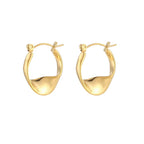 Irregular Hoop Earring 18K Gold Plated Stainless Steel Tarnish Free Wholesale Designer Inspired Earrings My Store
